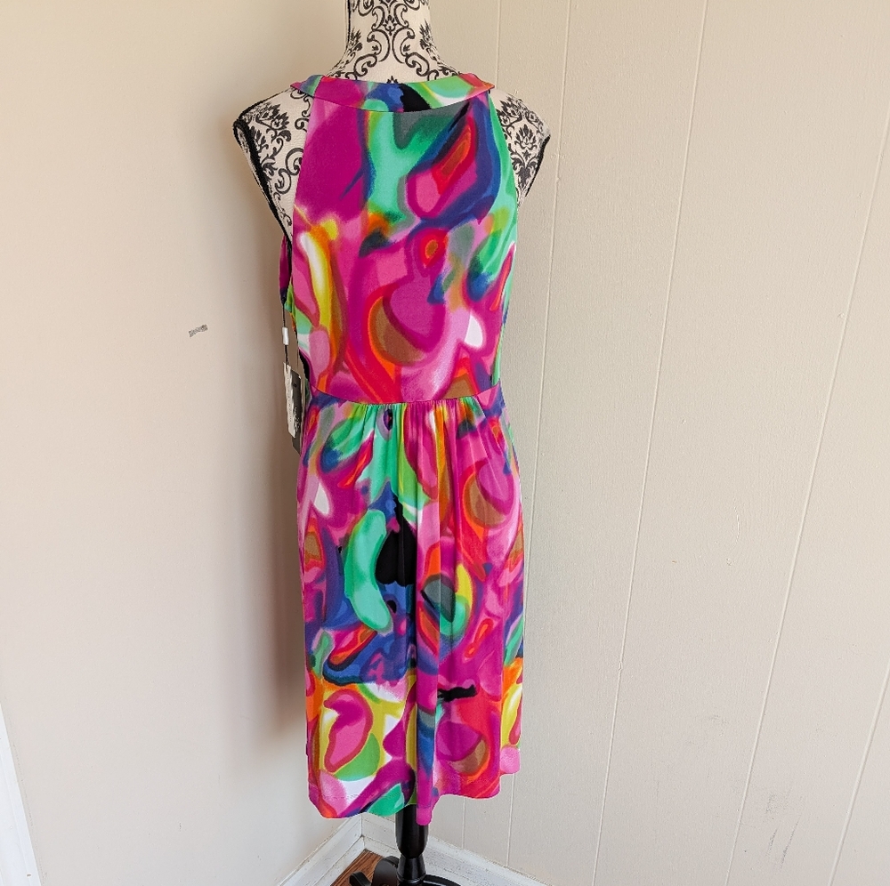 Calvin Klein Sleeveless Multicolored Mini Dress - Picture 2 of 4